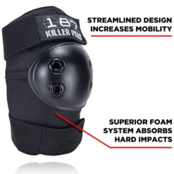 187 KILLER PADS - Six Pack Adult Black - S/M -SANTA CRUZ shop 187 killer pads 187 killer pads six pack adult bla 2