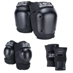 187 KILLER PADS - Six Pack Adult Black - S/M -SANTA CRUZ shop 187 killer pads 187 killer pads six pack adult bla 5