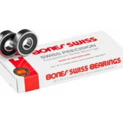 BONES SWISS SKATEBOARD BEARINGS 8 PACK