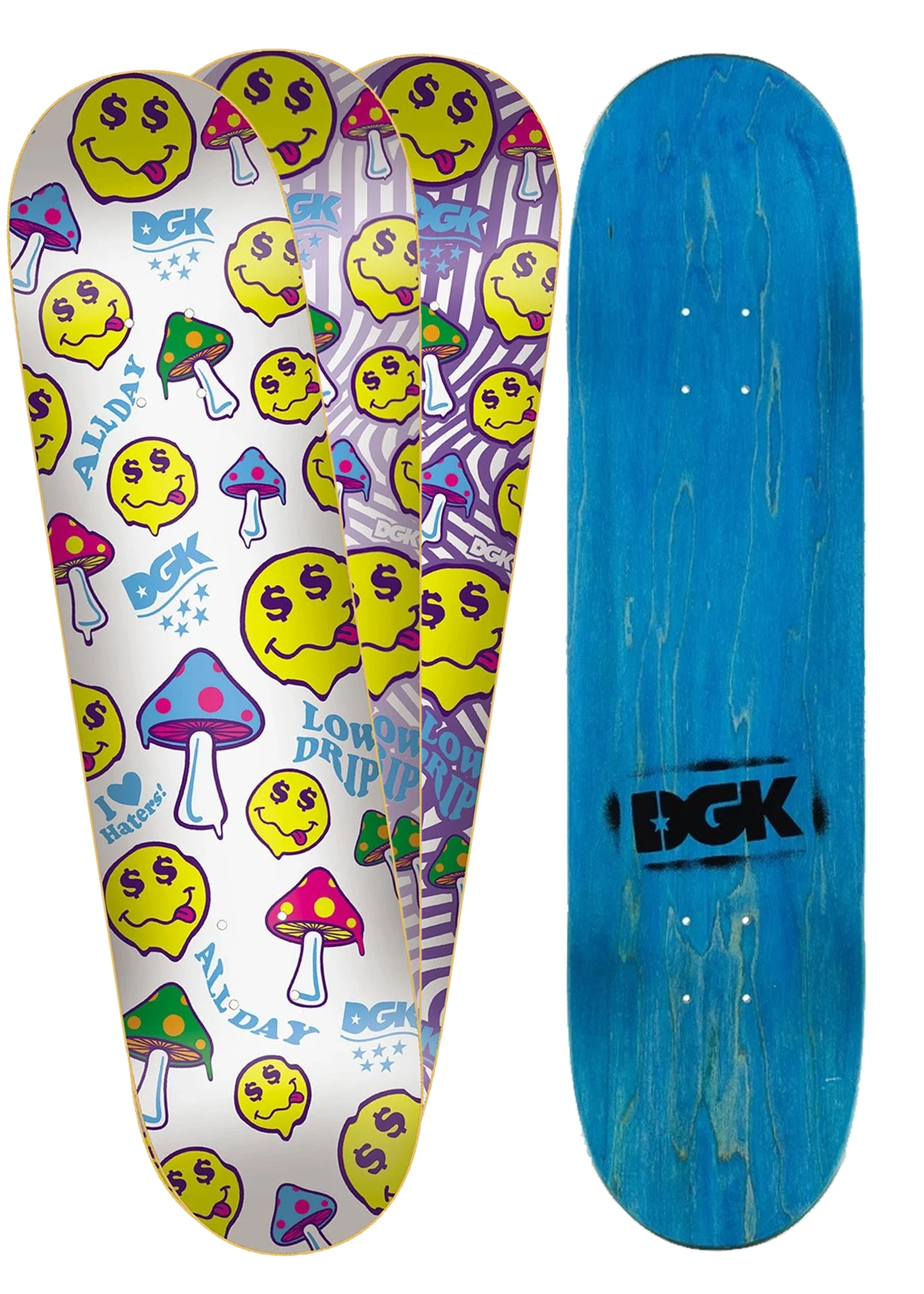 DGK - Happy Drip UV Changing Team Deck - 8.25" 1 DGK - Happy Drip UV Changing Team Deck - 8.25"