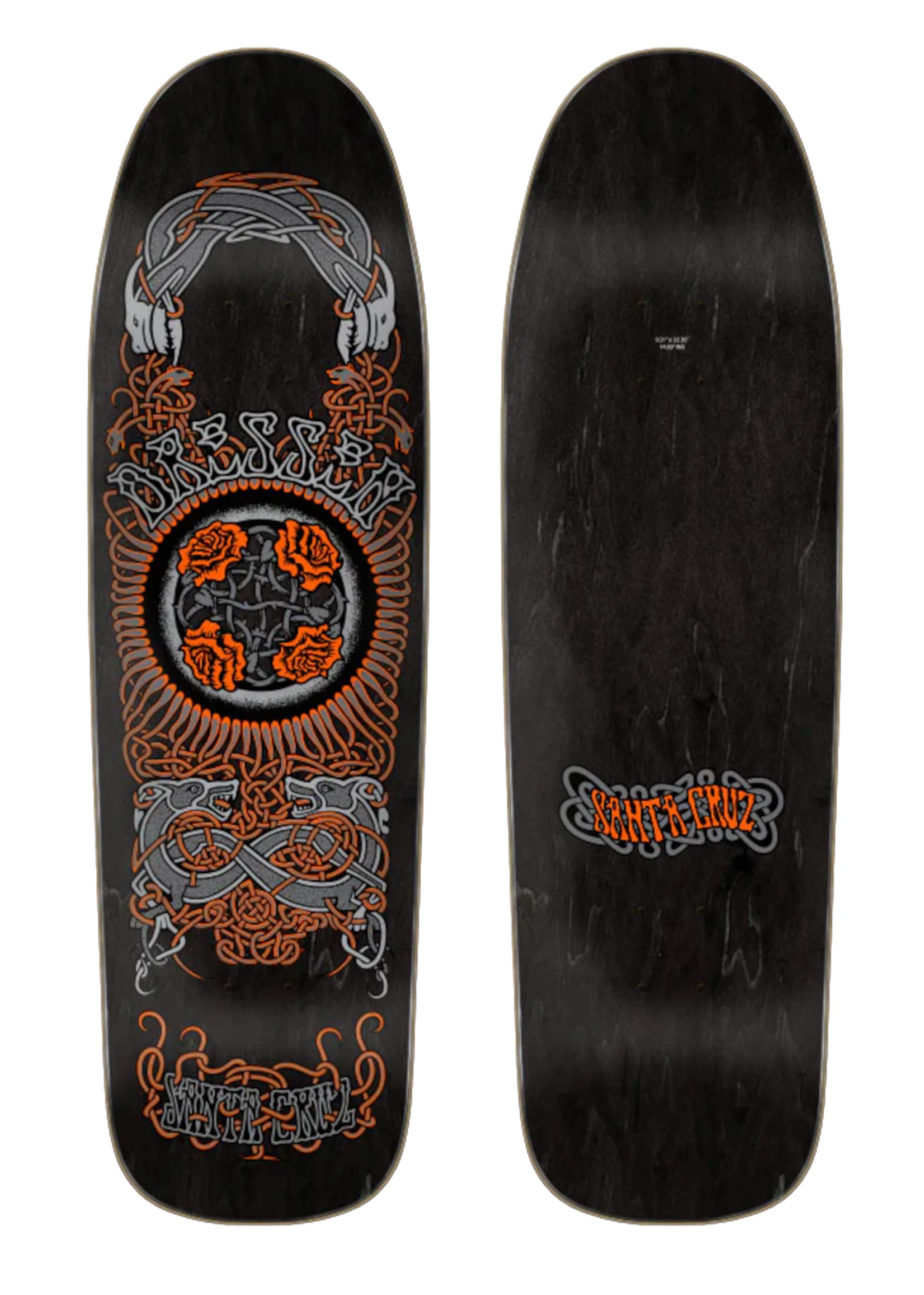 SANTA CRUZ - Dressen Rose Crew - Black Shaped 9.31" 1 SANTA CRUZ - Dressen Rose Crew - Black Shaped 9.31"