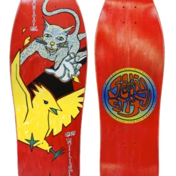 SCHMITT STIX - Chris Miller Cat Bird - REISSUE SKATEBOARD DECK RED 10.0"