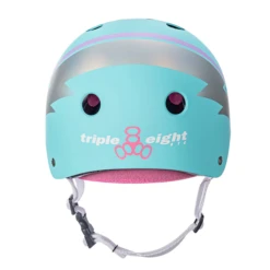 TRIPLE 8 - THE CERTIFIED HELMET SS TEAL HOLOGRAM -SANTA CRUZ shop triple 8 triple 8 the certified helmet ss teal hol 2