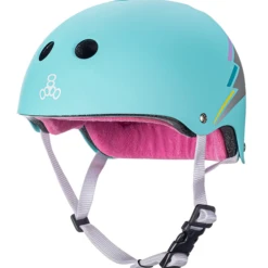 TRIPLE 8 - THE CERTIFIED HELMET SS TEAL HOLOGRAM